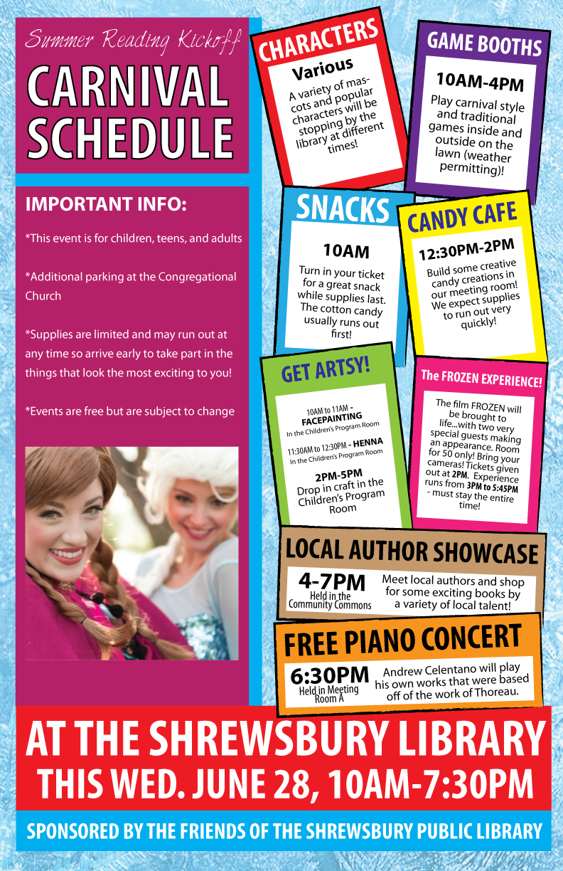 Local Author Showcase at the Shrewsbury, MA Public Library Summer